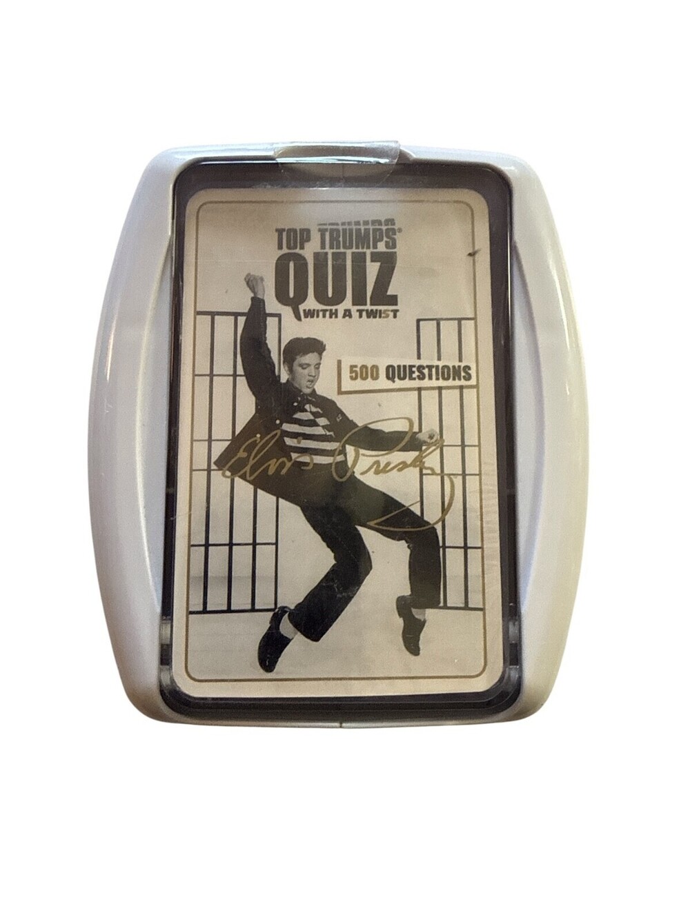 Top Trumps Quiz Elvis Presley Card Game 500 Questions White Travel Tin Mini